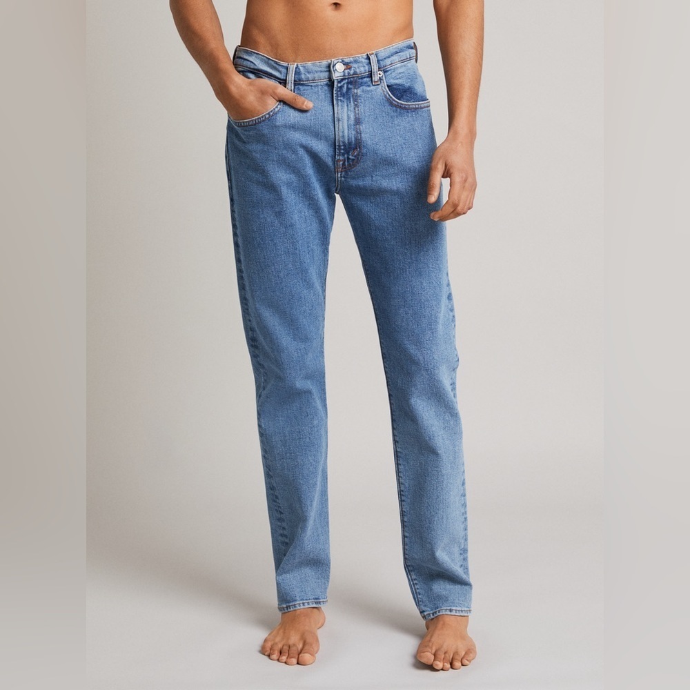 Jeanerica TM005 Light Vintage Color Cotton Blend Denim Tapered Fit Jeans 29/32